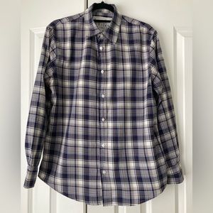 Frank and Eileen EST 1947 casual button down men shirt size M. Blue,white.